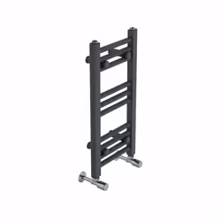 NRG Straight Central Heating Towel Rail Bathroom Heated Rad Radiators Ladder Warmer - 600x300mm, Anthracite