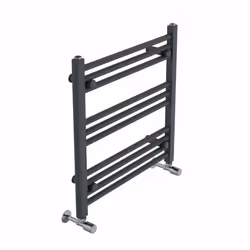 NRG Straight Central Heating Towel Rail Bathroom Heated Rad Radiators Ladder Warmer - 600x600mm, Anthracite