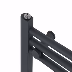 NRG Straight Central Heating Towel Rail Bathroom Heated Rad Radiators Ladder Warmer - 600x600mm, Anthracite