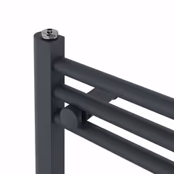 NRG Straight Central Heating Towel Rail Bathroom Heated Rad Radiators Ladder Warmer - 800x400mm, Anthracite