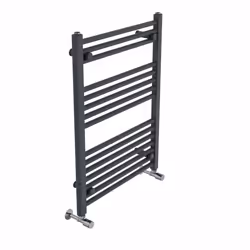 NRG Straight Central Heating Towel Rail Bathroom Heated Rad Radiators Ladder Warmer - 800x600mm, Anthracite