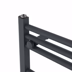 NRG Straight Central Heating Towel Rail Bathroom Heated Rad Radiators Ladder Warmer - 800x600mm, Anthracite