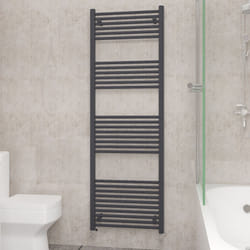 NRG Straight Central Heating Towel Rail Bathroom Heated Rad Radiators Ladder Warmer - 1800x600mm, Anthracite