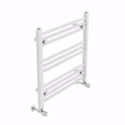 NRG Straight Central Heating Towel Rail Bathroom Heated Rad Radiators Ladder Warmer - 600x600mm, White