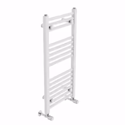 NRG Straight Central Heating Towel Rail Bathroom Heated Rad Radiators Ladder Warmer - 800x400mm, White