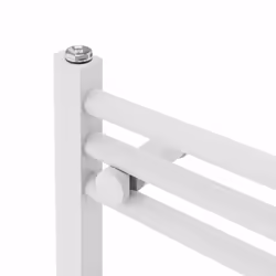 NRG Straight Central Heating Towel Rail Bathroom Heated Rad Radiators Ladder Warmer - 800x400mm, White