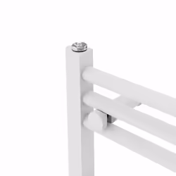NRG Straight Central Heating Towel Rail Bathroom Heated Rad Radiators Ladder Warmer - 800x500mm, White