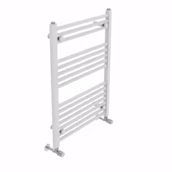 NRG Straight Central Heating Towel Rail Bathroom Heated Rad Radiators Ladder Warmer - 800x600mm, White