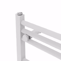 NRG Straight Central Heating Towel Rail Bathroom Heated Rad Radiators Ladder Warmer - 800x600mm, White