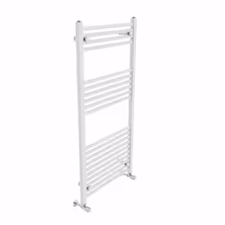 NRG Straight Central Heating Towel Rail Bathroom Heated Rad Radiators Ladder Warmer - 1200x600mm, White