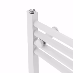 NRG Straight Central Heating Towel Rail Bathroom Heated Rad Radiators Ladder Warmer - 1200x600mm, White