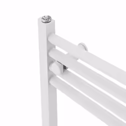 NRG Straight Central Heating Towel Rail Bathroom Heated Rad Radiators Ladder Warmer - 1400x500mm, White