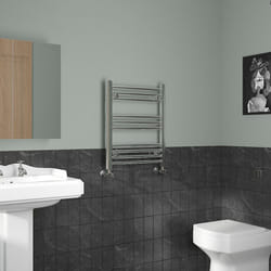 NRG Straight Central Heating Towel Rail Bathroom Heated Rad Radiators Ladder Warmer - 600x500mm, Chrome
