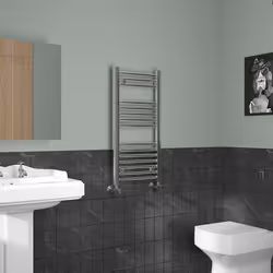 NRG Straight Central Heating Towel Rail Bathroom Heated Rad Radiators Ladder Warmer - 800x400mm, Chrome