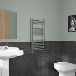 NRG Straight Central Heating Towel Rail Bathroom Heated Rad Radiators Ladder Warmer - 800x400mm, Chrome