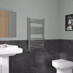 NRG Straight Central Heating Towel Rail Bathroom Heated Rad Radiators Ladder Warmer - 800x500mm, Chrome