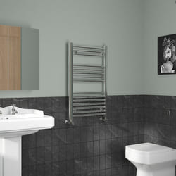 NRG Straight Central Heating Towel Rail Bathroom Heated Rad Radiators Ladder Warmer - 800x500mm, Chrome