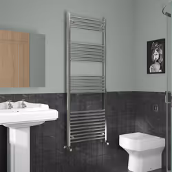 NRG Straight Central Heating Towel Rail Bathroom Heated Rad Radiators Ladder Warmer - 1600x600mm, Chrome