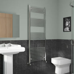 NRG Straight Central Heating Towel Rail Bathroom Heated Rad Radiators Ladder Warmer - 1600x600mm, Chrome