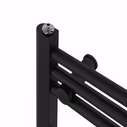 NRG Straight Central Heating Towel Rail Bathroom Heated Rad Radiators Ladder Warmer - 600x300mm, Black
