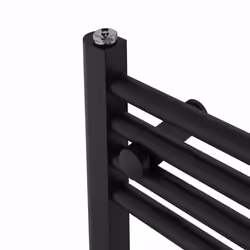NRG Straight Central Heating Towel Rail Bathroom Heated Rad Radiators Ladder Warmer - 1000x400mm, Black
