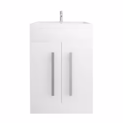 NRG White 600mm Bathroom Furniture Storage Cabinet Vanity Unit Basin Sink Freestanding Flat Pack