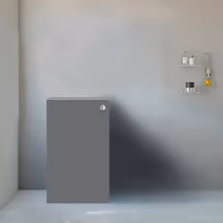 NRG 500mm Gloss Grey BTW Back To Wall WC Unit Bathroom Furniture Flat Pack