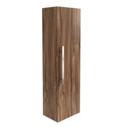 NRG Modern Tall Bathroom Wall Hung Storage Cabinet Walnut 1200mm Furniture Unit