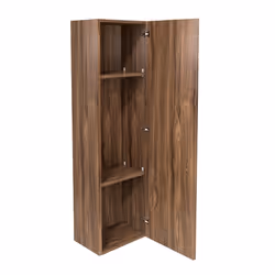 NRG Modern Tall Bathroom Wall Hung Storage Cabinet Walnut 1200mm Furniture Unit