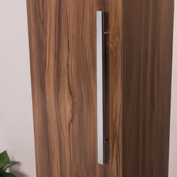 NRG Walnut 1200mm Wall Hung Tall Unit Bathroom Furniture Storage Cabinet Soft Close Door
