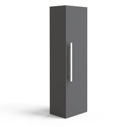 NRG 1200mm Gloss Grey Effect Wall Mounted Tall Bathroom Storage Unit