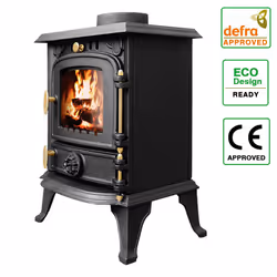4.5KW Multifuel Stove Heating Log Burner Fireplace Defra Eco Design with Fan
