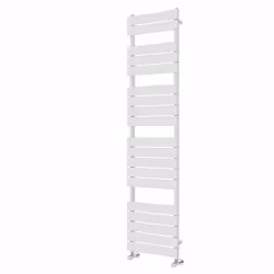 NRG Flat Panel Heated Towel Rail Bathroom Rad Radiator White - 1800x450mm