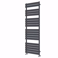 NRG Flat Panel Heated Towel Rail Bathroom Rad Radiator Anthracite - 1800x600mm