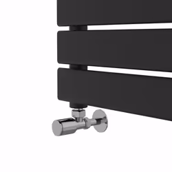 NRG Flat Panel Heated Towel Rail Bathroom Rad Radiator Black - 1800x600mm