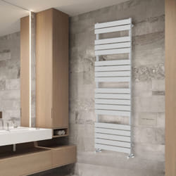 NRG Flat Panel Heated Towel Rail Bathroom Rad Radiator Chrome - 1800x600mm