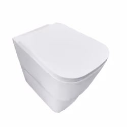 NRG Modern Bathroom Back to Wall Toilet Short Projection Pan Soft Closing UF Seat White
