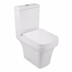 NRG Short Projection Close Coupled Bathroom Toilet Cistern Soft Close Seat Compact Cloakroom WC