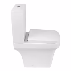 NRG Short Projection Close Coupled Bathroom Toilet Cistern Soft Close Seat Compact Cloakroom WC