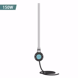 NRG Thermostatic Electric Heating Element for Heated Towel Rail Radiator - Black, 150W
