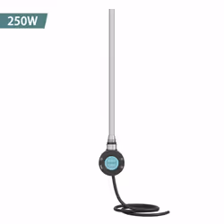 NRG Thermostatic Electric Heating Element for Heated Towel Rail Radiator - Black, 250W