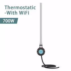 NRG Smart WiFi Thermostatic Electric Heating Element for Heated Towel Rail Radiator - Black, 700W