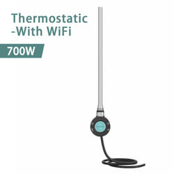 NRG Smart WiFi Thermostatic Electric Heating Element for Heated Towel Rail Radiator - Black, 700W