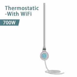 NRG Smart WiFi Thermostatic Electric Heating Element for Heated Towel Rail Radiator - Chrome, 700W