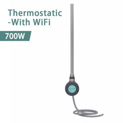 NRG Smart WiFi Thermostatic Electric Heating Element for Heated Towel Rail Radiator - Anthracite, 700W