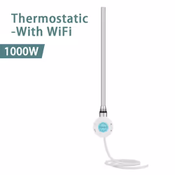 NRG Smart WiFi Thermostatic Electric Heating Element for Heated Towel Rail Radiator - White, 1000W