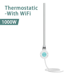 NRG Smart WiFi Thermostatic Electric Heating Element for Heated Towel Rail Radiator - White, 1000W