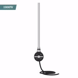 NRG Thermostatic Electric Heating Element for Radiator Heated Towel Rail - Black, 1000W