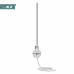 NRG Thermostatic Electric Heating Element for Radiator Heated Towel Rail - White, 1000W