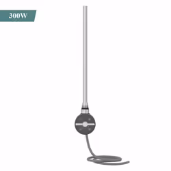 NRG Thermostatic Electric Heating Element for Radiator Heated Towel Rail - Anthracite, 300W